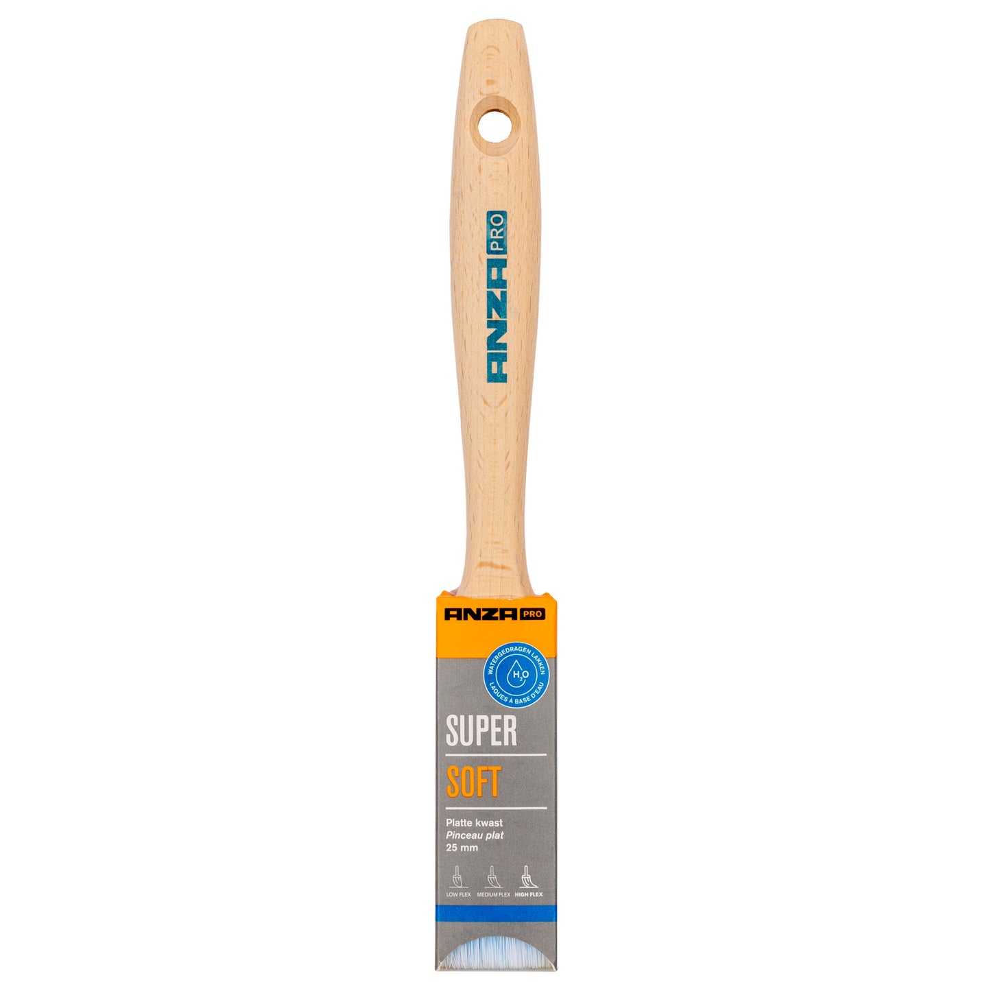 ANZA Super Soft Plat, vernieuwde kwast voor lakken op waterbasis