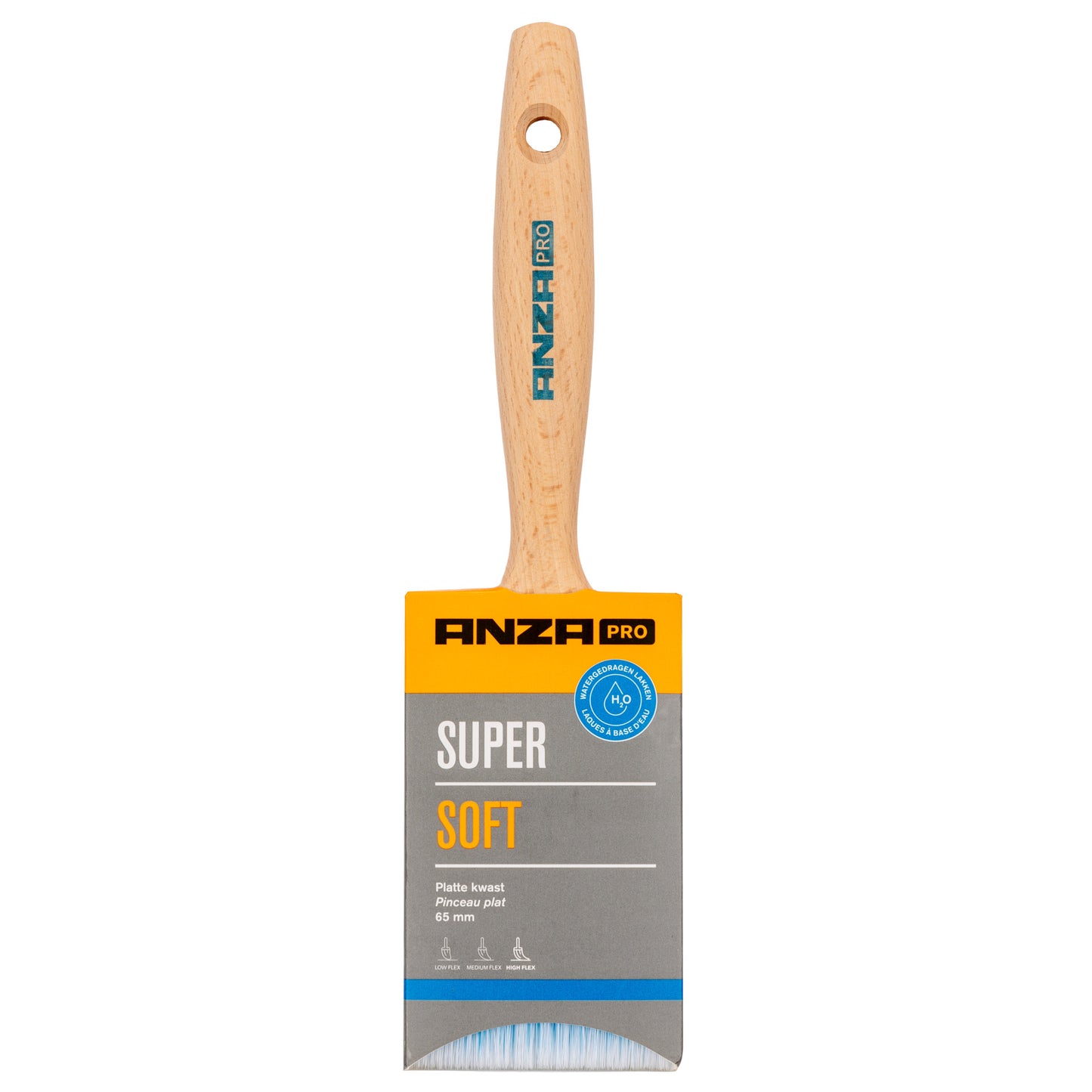 ANZA Super Soft Plat, vernieuwde kwast voor lakken op waterbasis