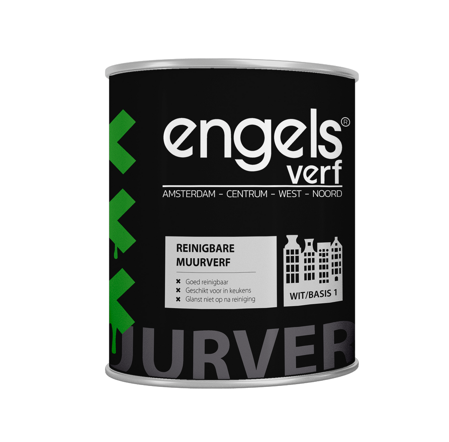 Engels reinigbare muurverf alleen lichte kleuren beschikbaar