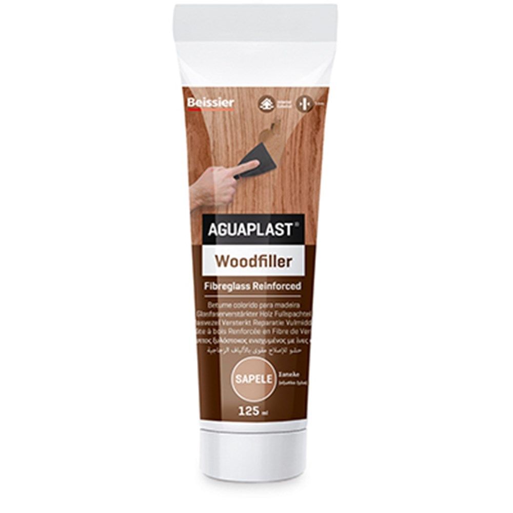 Beissier Aguaplast Woodfiller – Merantie (roodbruin)- 125ml