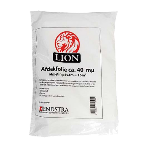 Lion afdekfolie 40 micron, 4 x 4 m