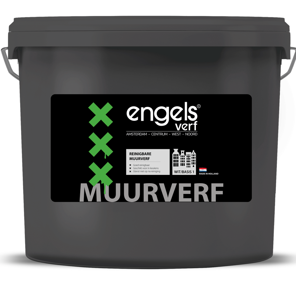 
                      
                        Engels reinigbare muurverf alleen lichte kleuren beschikbaar
                      
                    