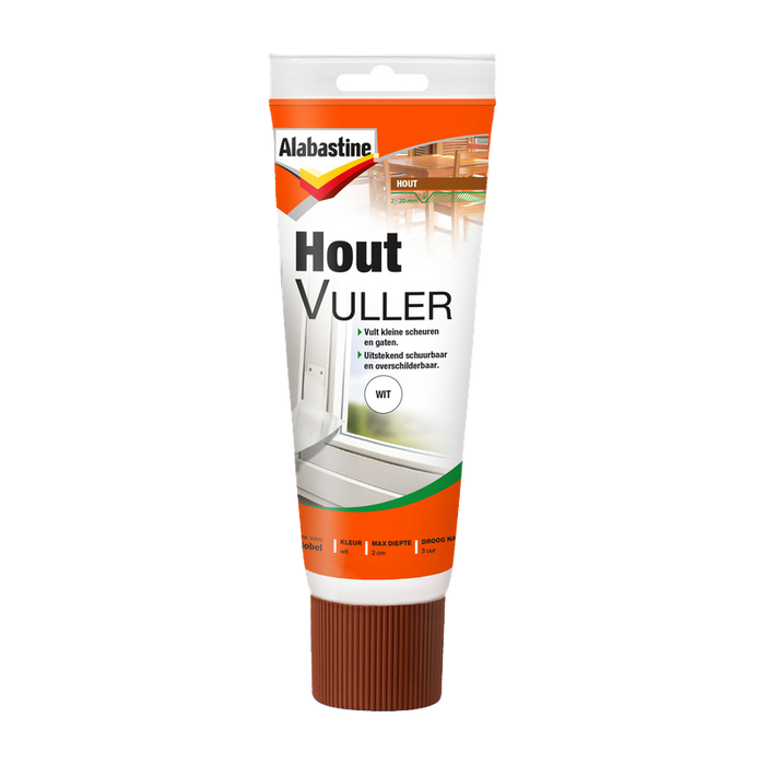 Alabastine Houtvuller wit tube 330 g