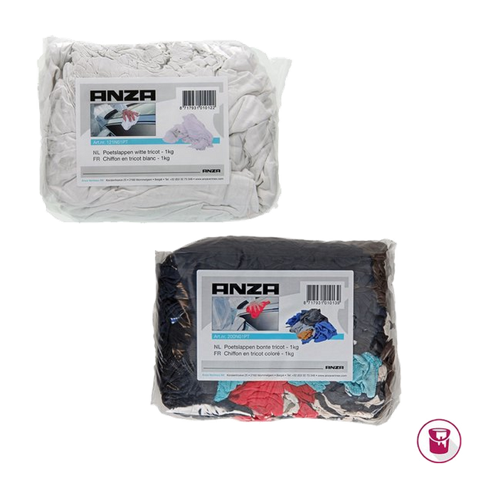 Anza poetslap tricot bont, 1 kg