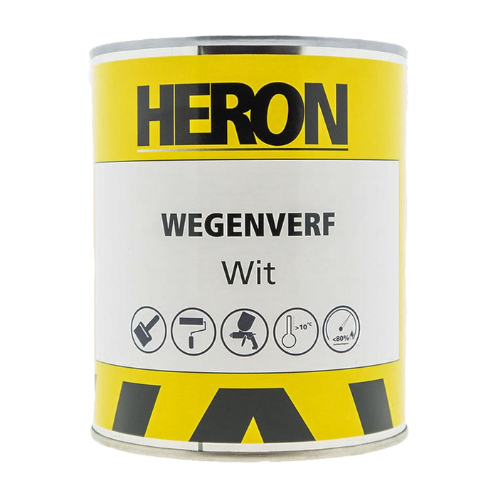 Heron wegenverf wit, 1 liter