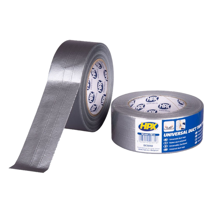 HPX 1900 universele duct tape zilver 48 mm x 50 m