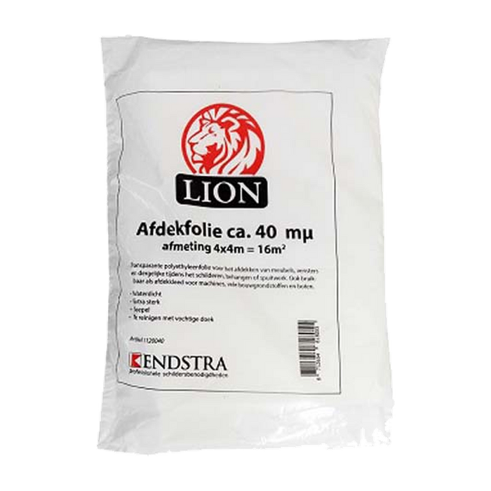 Lion afdekfolie 40 micron, 4 x 4 m