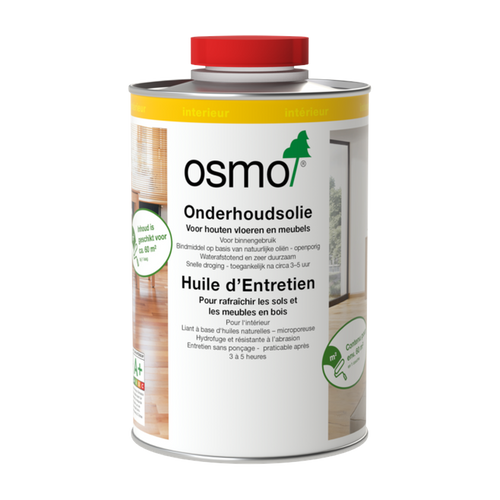 Osmo Onderhoudsolie 3079 kleurloos mat, 1 liter