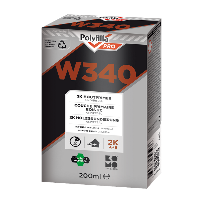 Polyfilla Pro W340 2K houtprimer, 200 ml (2 x 100 ml)
