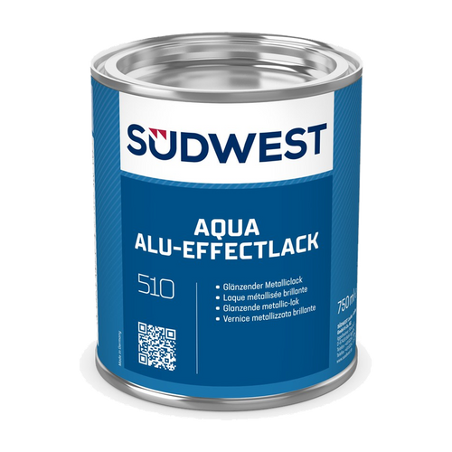 Südwest Aqua Alu-Effectlak RAL 9006 blank aluminium, 750 ml