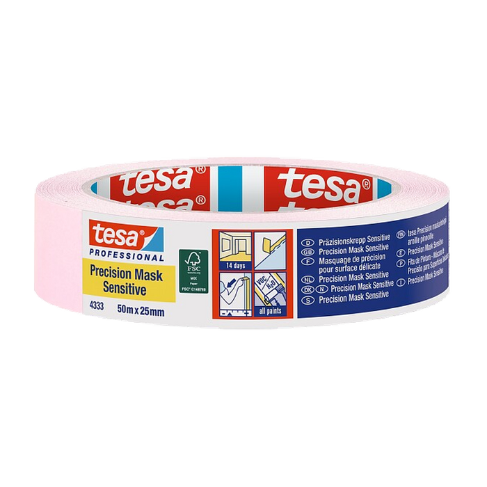 tesa 4333 Precision Mask Sensitive schilderstape 50 m, voor gevoelige oppervlakken