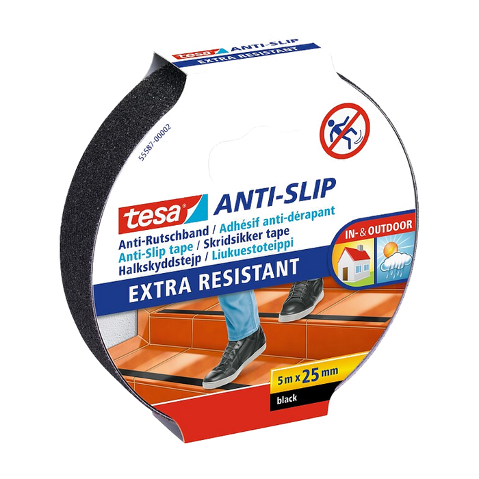 tesa Anti-Slip tape Extra Resistant zwart 5 m x 25 mm