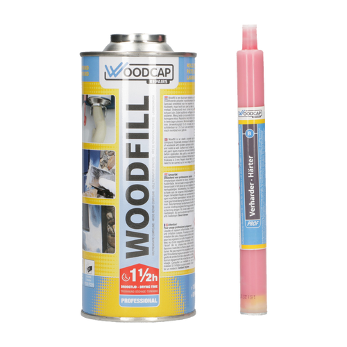 Woodcap Woodfill renovatiepasta set 1,2 kg, pasta + verharder