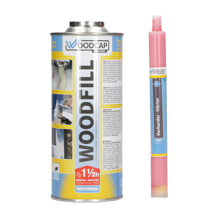 Woodcap Woodfill renovatiepasta set 1,2 kg, pasta + verharder
